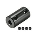 thumbnail image 1 of 5mm to 5mm Bore Rigid Coupling 25mm Length 14mm Diameter Aluminum Alloy Shaft Couplers Connector Black, 1 of 3