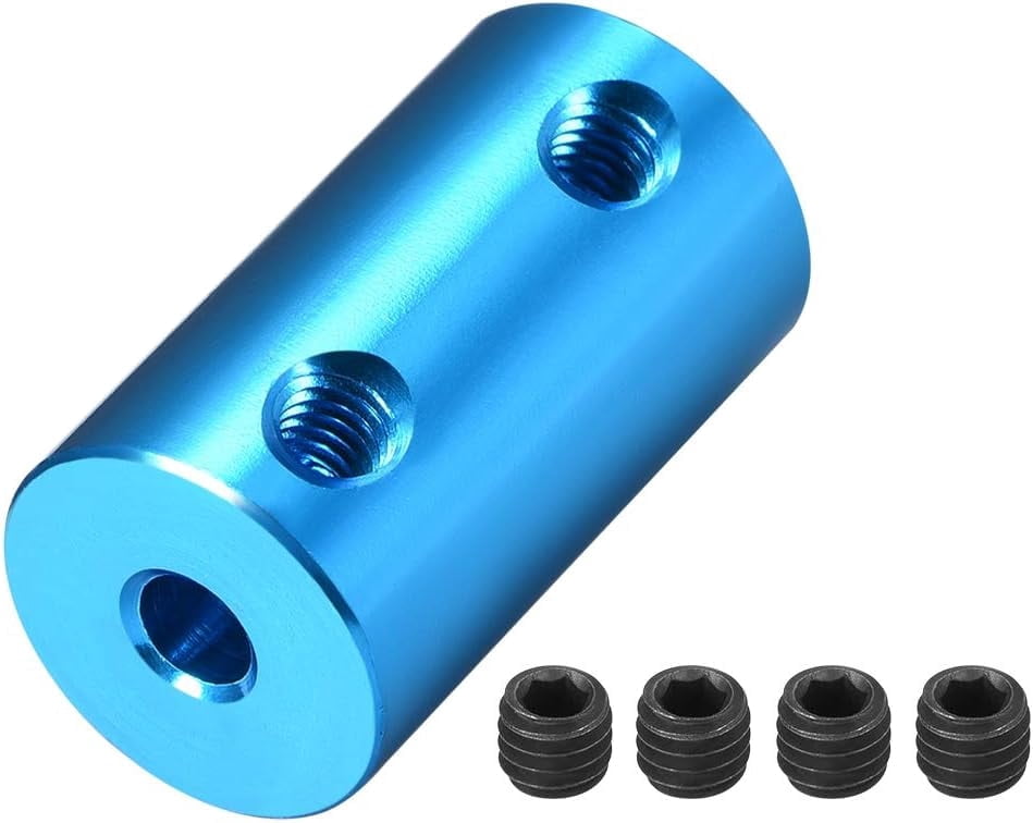 5mm to 5mm Bore Rigid Coupling, Blue Aluminum Alloy Shaft Coupler ...