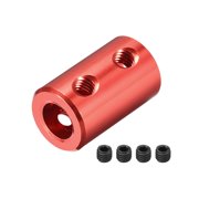 5mm to 8mm Bore Rigid Coupling 25mm Length 14mm Diameter Aluminum Alloy Shaft Couplers Connector Red 4pcs