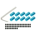 thumbnail image 1 of 5mm to 8mm Shaft Coupler Connector L25mm x D14mm Aluminum Alloy for 3D Printers with 40 Screws & Spanner - 10 Pcs, 1 of 5