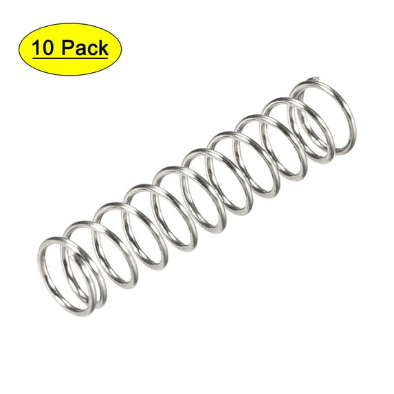 5mm x 0.5mm x 20mm 304 Stainless Steel Compression Spring 7.8N Load Capacity 10Pcs