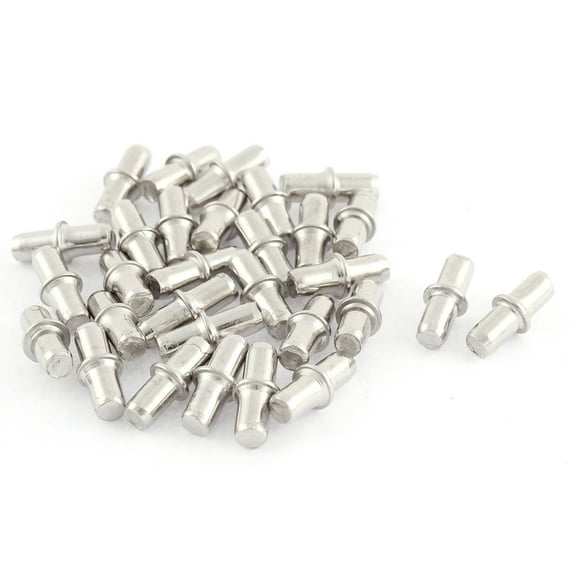 5mm x 17mm Furniture Cupboard Hardware Metal Shelf Support Pins 30 Pcs