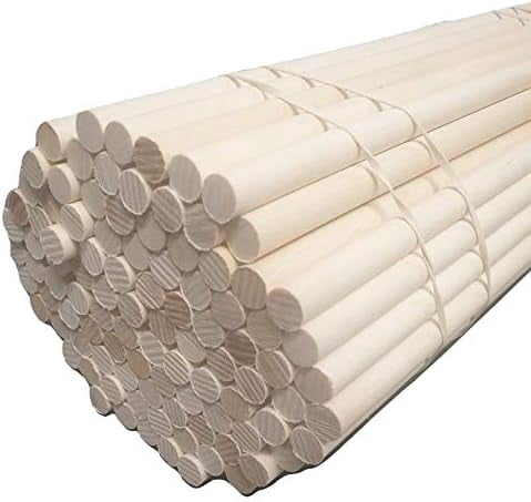10-Pack Birch Wood Dowels - 5mm X 60cm Smooth Craft Sticks For DIY, Modeling, Furniture, Arts & Crafts