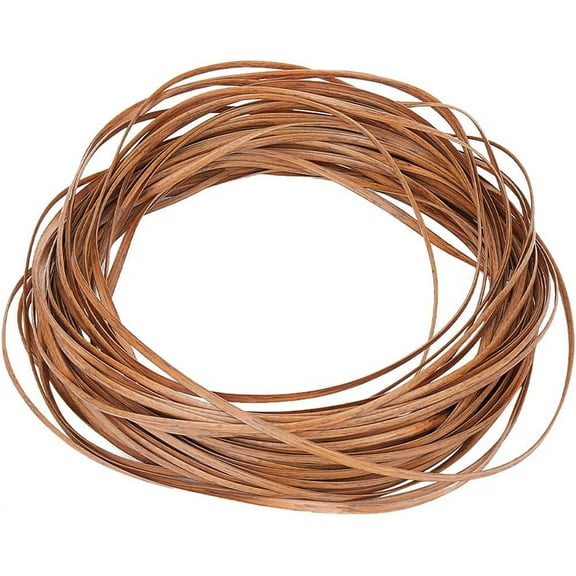 5mm x 30m Rattan Repair Kit Weave Material Plastic Flat Basket Wicker Weaving Synthetic Rattan Woven Knit Furniture Plastic Cane Fix Knit Vinyl for Garden Patio Chair Sofa Box Camel