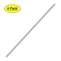 5mm x 450mm 304 Stainless Steel Solid Round Rod for DIY Craft - 4Pcs