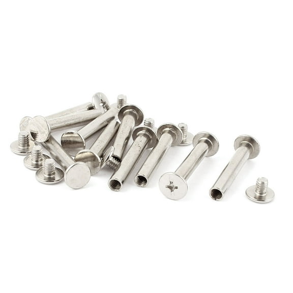 5mmx30mm Nickel Plated Binding Chicago Screw Post 10pcs for Album Photo Frame