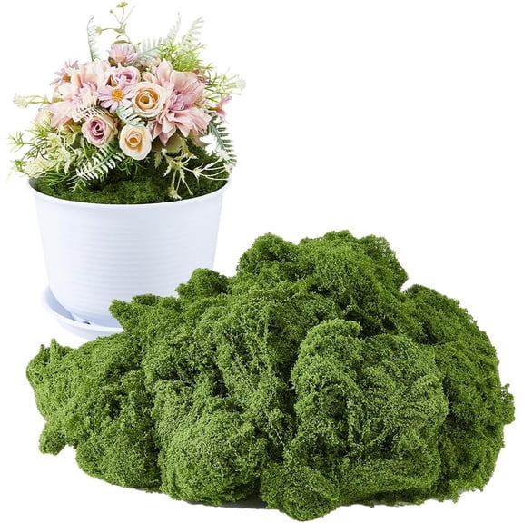 5mmx500g Artificial Moss 17.6oz Green Moss Grass Decor for DIY Decorative Walls Table Centerpieces Wedding Party Photography Props Decor Fairy Garden Model Making Accessories