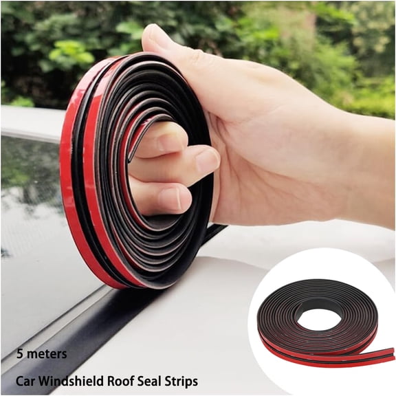 5mx30mm T-shape Rubber Car Roof Windshield Sealing Strips Auto Windshield Gap Seals Rainproof Fit Model Universal Accessories