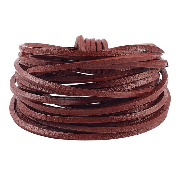 5mx3mm Genuine Leather Strip Flat Cowhide Leather Cord 3mm Thick Saddle Brown Braiding Thread Rope