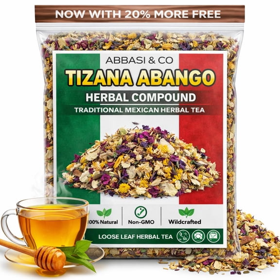5oz Compuesto de Tizana Abango Herbal Compound Tea with Chamomile,Eucalyptus, Turmeric, & Bougainvillea Mixture IMPORTED FROM MEXICO