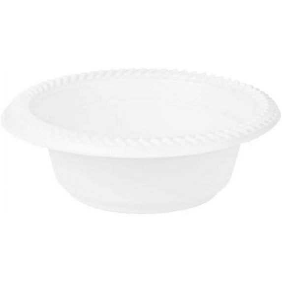 5oz Disposable White Plastic Bowls - Plastic Dessert Bowls, Dip Bowls, Ice Cream, Sundae, Light Duty Plastic Soup Bowls for Baby Showers, Weddings, Birthday Party, Receptions (600)