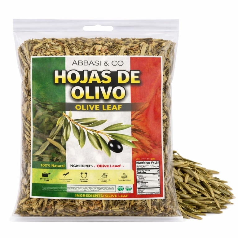ABBASI & CO, Olive Leaf Herbal Tea, 5 oz, Dried Whole Organic