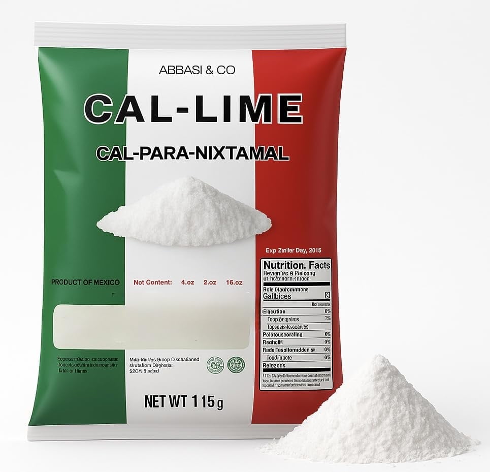 5oz Mexican Cal (Lime Powder) Cal Mexicana Para Nixtamal o Sazonador Mexicano - Imported From Mexico.