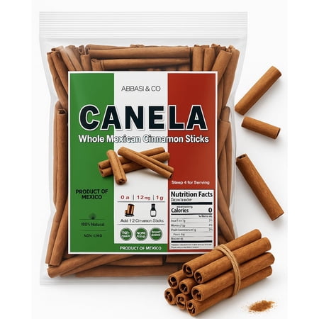 5oz Premium Mexican Cinnamon Sticks – Canela Entera from Veracruz, Mexico – Naturally Sweet & Aromatic Whole Cinnamon Bark – Hand-Selected Quality – Imported from Mexico