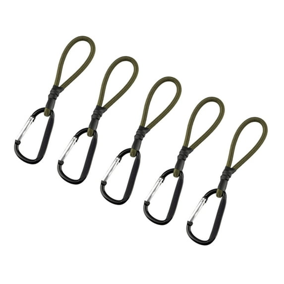 5pack Camping Portable Elastics Rope Multifunctional Rope Mountaineering Rope with Alloys Carabiners