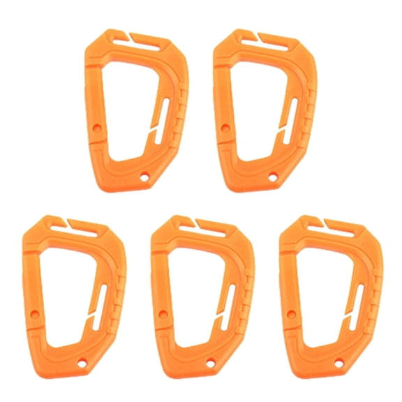 5pack D Rings Shape Caribeaners Locking Carabiner Carabiner Clip Heavy Type Buck for Outdoor Activities