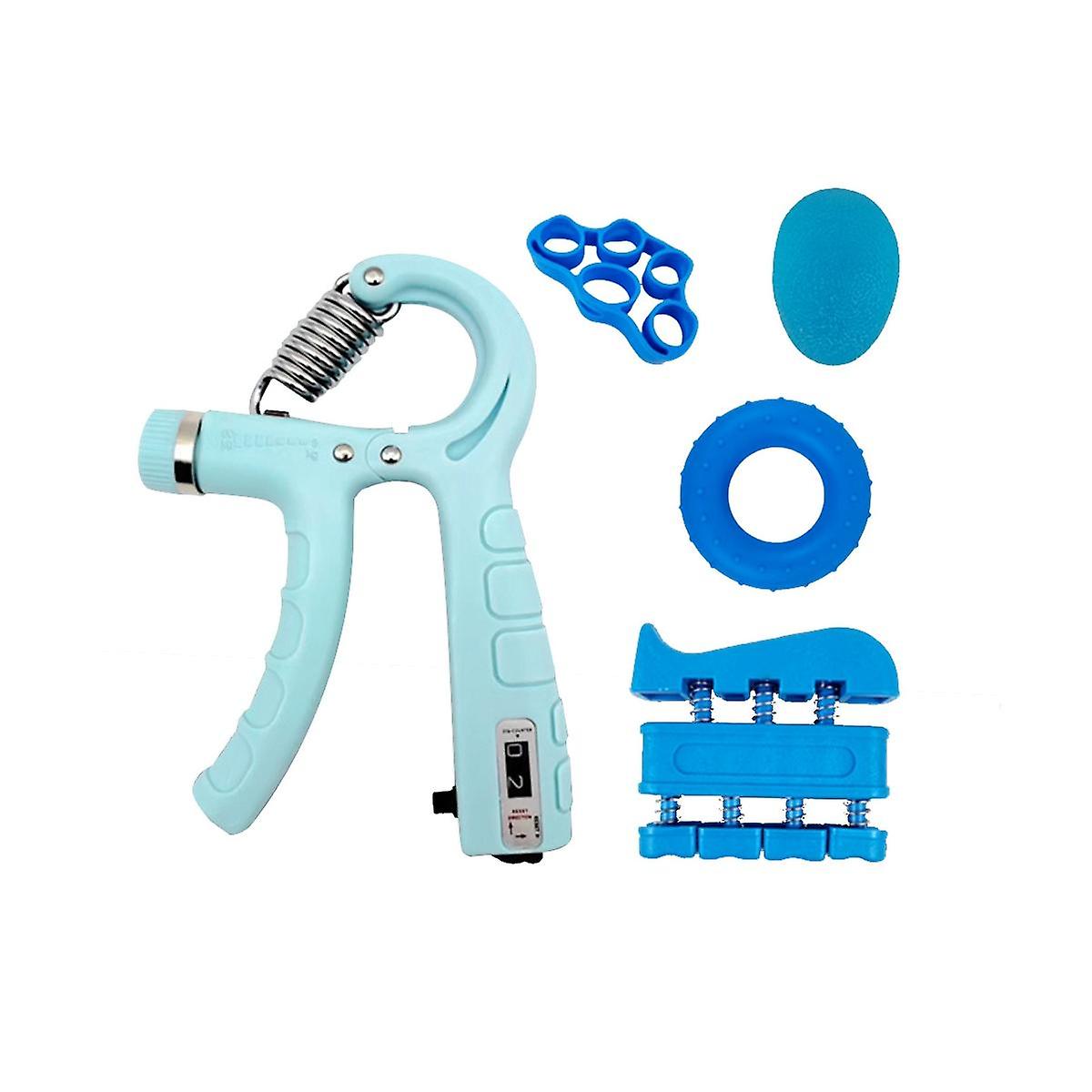 5pack Grip Strength Trainer Kit Adjustable Count Hand Grip Set With
