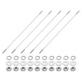 thumbnail image 1 of 5pack M3x180mm Double End Threaded Stud Screw Bolt with Nuts and Washers, 1 of 6