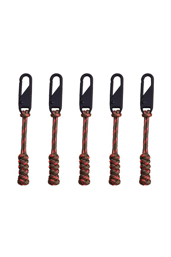 5pack Paracord Zippers Pulls Portables Zippers Pulls Outdoor Bag Zippers Pulls for Outdoor Camping and Hiking Gears