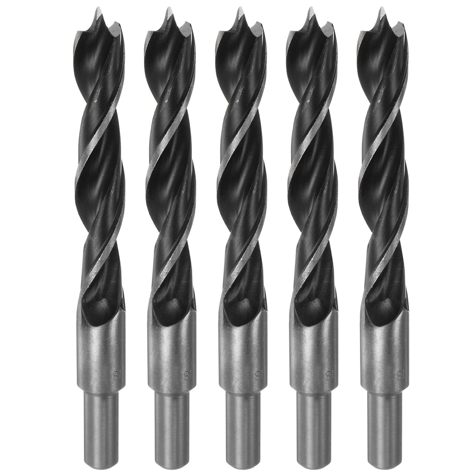 5packs Brad Point Drill Bits 18mm Dia #45 Steel Round Shank Wood ...