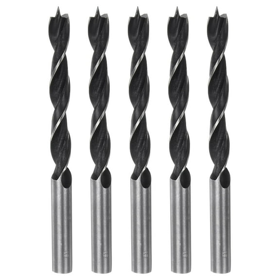 5packs Brad Point Drill Bits 9mm Dia #45 Steel Round Shank Wood Drilling Bit