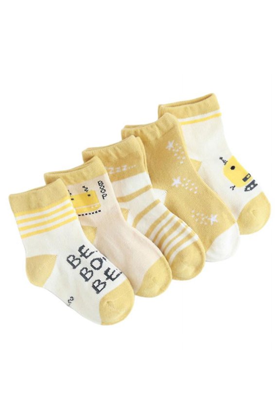 5pair Kids Robot Pattern Stockings