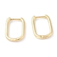thumbnail image 1 of 5pairs Brass Huggie Hoop Earrings Long-Lasting Plated Rectangle Real 18k golden Plated 15.5x11.5x2mm Pin: 1mm, 1 of 3