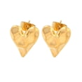 thumbnail image 1 of 5pairs Heart 304 Stainless Steel Ear Studs Stud Earrings for Women Golden 16x13mm Gold, 1 of 2