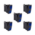 thumbnail image 1 of 5pc 12V DC 20A 4-Pin LED ON-OFF-ON SPDT Rocker Switch Kit - BLUE, 1 of 4