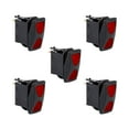 thumbnail image 1 of 5pc 12V DC 20A 4-Pin LED ON-OFF-ON SPDT Rocker Switch Kit - RED, 1 of 4