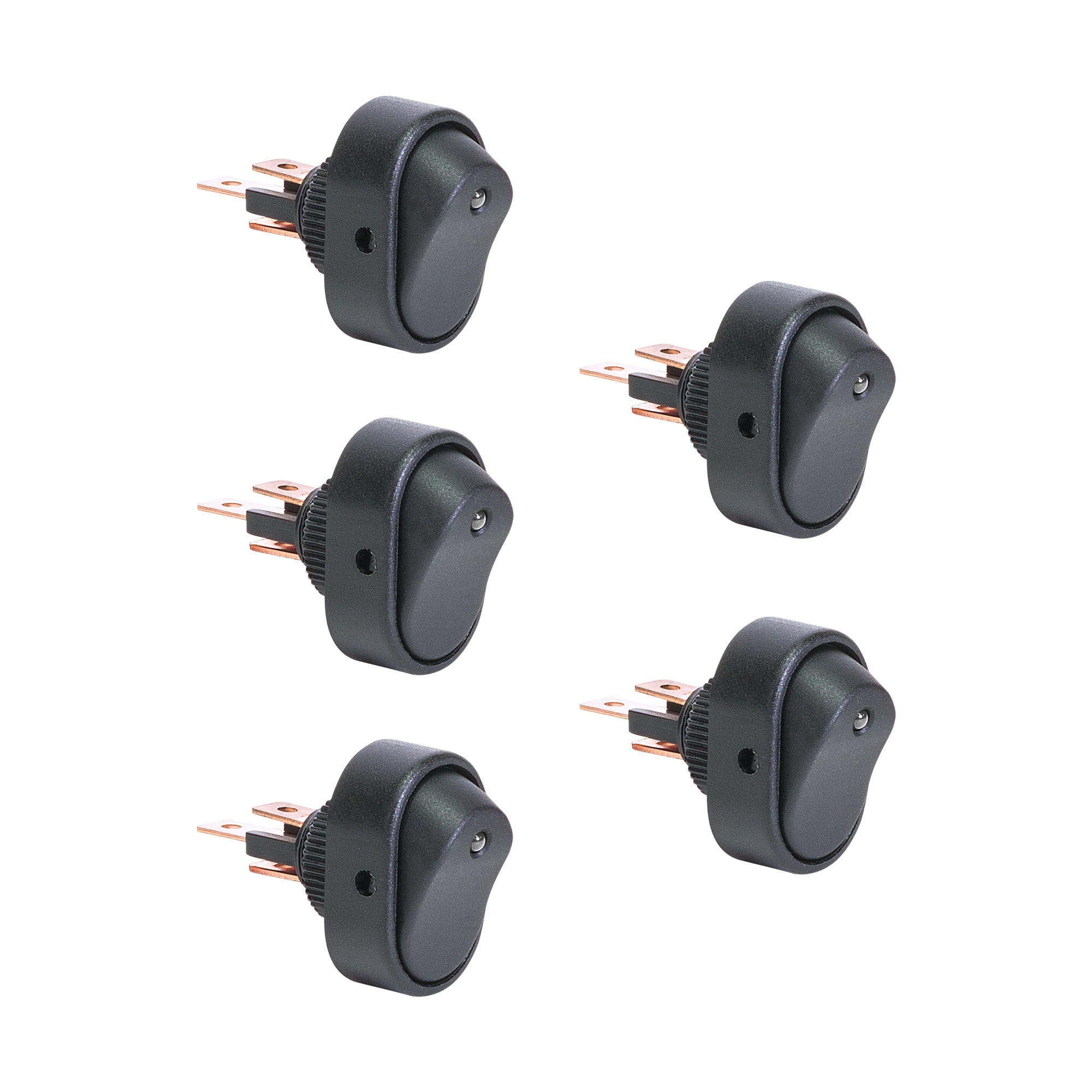5pc 12V DC 30A 3-Pin SPST LED On/Off Rocker Switches - BLUE - Walmart.com