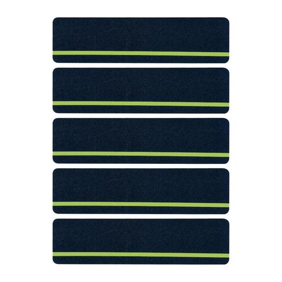 5pc Anti Slip Traction Treads with Glow in Dark Strip,Grip Tape Clear Glow in The Dark Anti Slip Tape Reflective,PVC Frosted Waterproof Wear Counteractive Reflective Sticker Luminous Step Floor