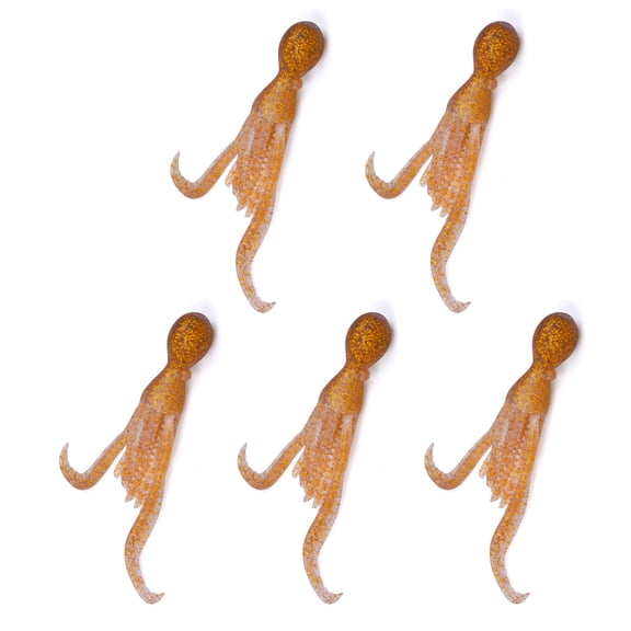 5pc Artificial Squid Jigs Soft Baits Floating Silicone Lures 10cm Fishing Tackle Swimbaits