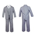 thumbnail image 1 of 5pc Baby Toddler Infant Boy Teen Formal Party Event Suit Tux Medium Gray Sm-20, 1 of 4