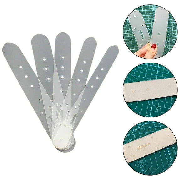 5pc Belt Template DIY Leather Belt Punch Positioning Template Leather DIY Tools Plastic Positioning Template