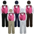 thumbnail image 1 of 5pc Boy Suit Set Burgundy  Vest Bow Tie  Baby Toddler Kid Formal Hat Pants S-7, 1 of 2