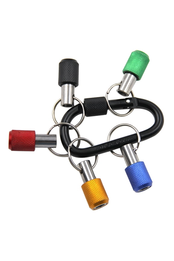 5pc Color Keychain Quick Change Extension Rod 1/4 Hexagonal Handle Screwdriver Head Quick Release Sleeve Conversion Rod Tool Set