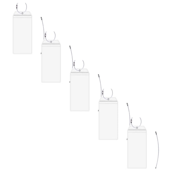 5pc Cruise Luggage Tags, Waterproof Cruise Tag Holder with Zip Seal & Steel Loops, Clear PVC E-Tag Holder for Princess Carnival Norwegian