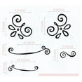 thumbnail image 1 of 5pc Curly Doodle Swirls Wall Art Stickers Vinyl Decals Home Décor Black, 1 of 6