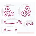 thumbnail image 1 of 5pc Curly Doodle Swirls Wall Art Stickers Vinyl Decals Home Décor Hot Pink, 1 of 6