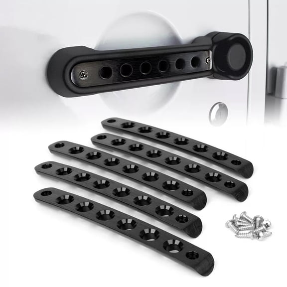 5pc Door Grab Handle Inserts Cover for Jeep Wrangler JK JKU 2007-2018 Aluminum