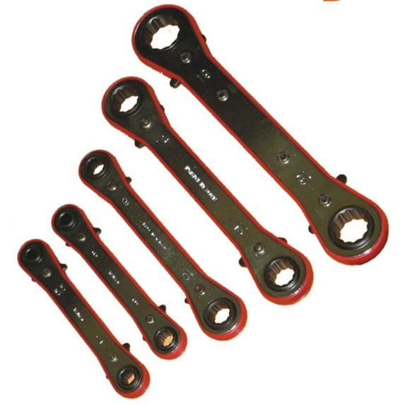 5pc Double Box End Ratcheting Wrench Set