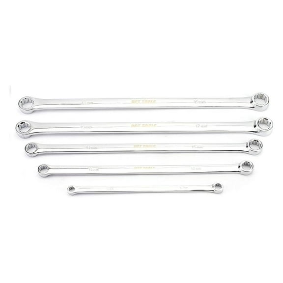 5pc Extra Long Double Box End Metric Vanadium Steel Wrench Set Tool