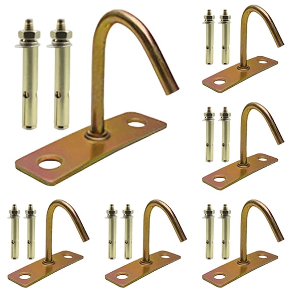 5pc Fan Fixture Metal J Shaped Ceiling Mount Hook Hanger 80mm Height Hooks
