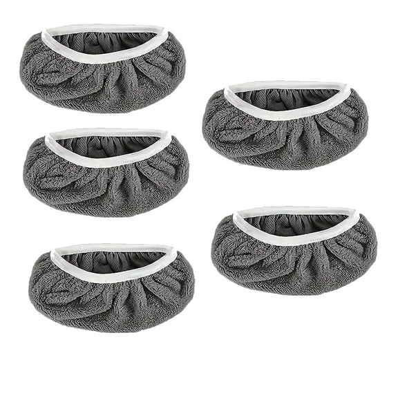 5pc Fleece Flat Mop Replacement Covers Wet Dry Cleaning Velvet Material Reusable for Tile Wood Floor Home Office 25.4x11.5cm 45.3x11.5cm