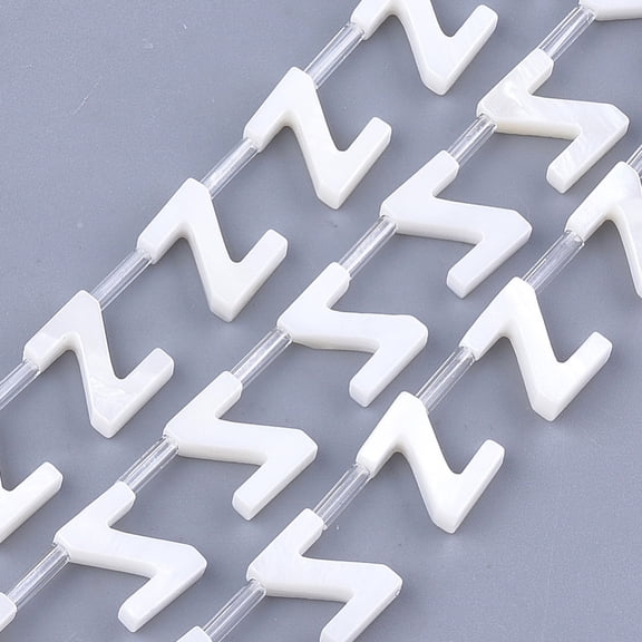 5pc Freshwater Shell Beads Top Drilled Beads Letter.Z 10x8x3mm Hole: 0.8mm DIY