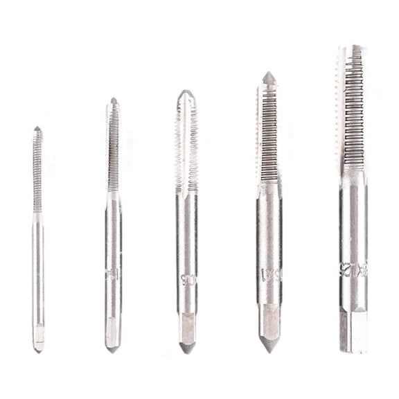5pc Hand Tap Set Highly speed Steel Construction Straight Flute for Accurate Thread in Various Metal Materials