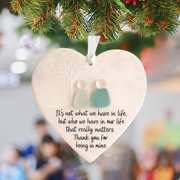 5pc Heart-Shaped Sea Glass Friendship Decor, Sea Glass Art for Best Friends, Timeless Friendship Heart Keepsake,Handmade Glass Wall Art Decor , Christmas Tree Hanging Ornaments