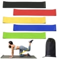 thumbnail image 1 of Lifelink 5 Piece Resistance Bands Set for Exercise Pilates Yoga and Physical Therapy Natural Latex with Carry Bag, 1 of 5
