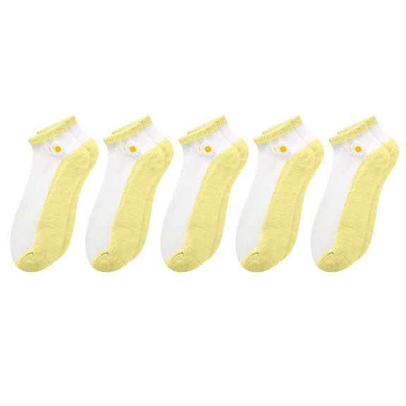 (5pc)MSJUHEG Sheer Ankle Socks,Trouser Socks Women,Dress Socks Women,Lace Socks,Mesh Socks,Short Cute Splice Little Socks Breathable Mesh 5pc Socks Beige One Size